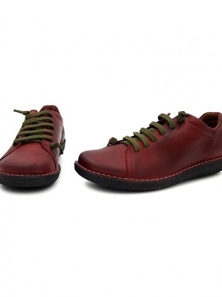 Boleta Burgundy Leather Lace-Up Shoes
